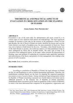 theoretical and practical aspects of evacuation in crisis situation on