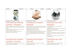 Learning to be computer scientists &ndash; Reception Learning to be