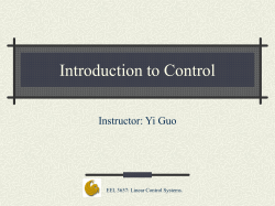 Introduction to Control