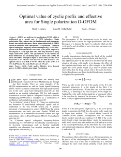 Optimal value of cyclic prefix and effective area for Single