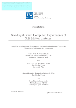 Non-Equilibrium Computer Experiments of Soft