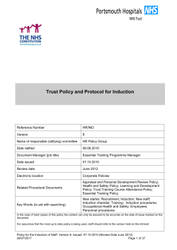 Portsmouth Hospitals Induction Policy