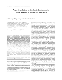 Patchy Populations in Stochastic Environments: Critical Number of