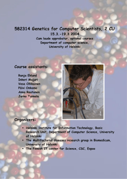 Genetics for Computer Scientists