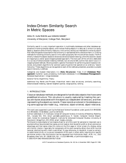 Index-Driven Similarity Search in Metric Spaces