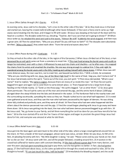 Journey: Mark Part 1.5 &ndash; &ldquo;A Followers Proof&rdquo; Mark 4:35