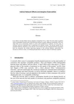 Indirect Network Effects and Adoption Externalities
