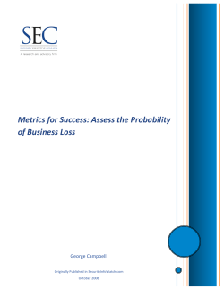 Metrics for Success: Assess the Probability of Business Loss