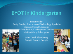 BYOT in Kindergarten
