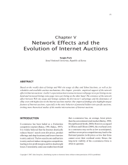 Network Effects and the Evolution of Internet Auctions