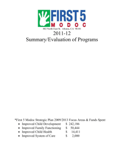 FY 11-12 Summary/Evaluation of Programs
