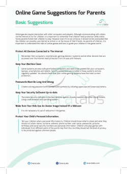 Online Game Suggestions for Parents