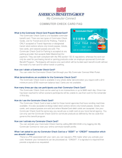 COMMUTER CHECK CARD FAQ