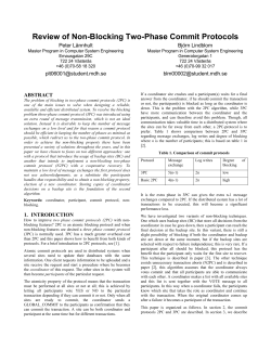 Non-Blocking Two-Phase Commit Protocols