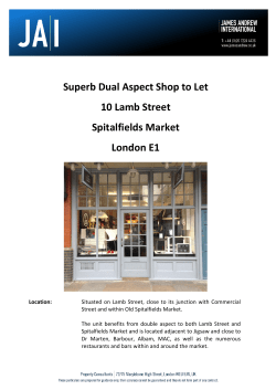 Superb Dual Aspect Shop to Let 10 Lamb Street Spitalfields Market