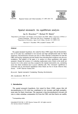 Spatial mismatch: An equilibrium analysis