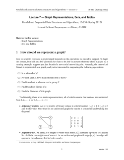 1 How should we represent a graph?