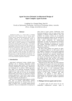 Agent Services-Oriented Architectural Design of Open Complex