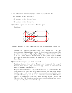 1. Let G be the set of all simple graphs G with |V (G)| = 9 such that
