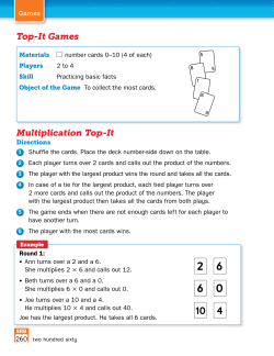 Top-It Games Multiplication Top-It