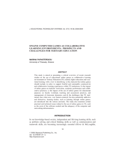 online computer games as collaborative learning environments