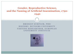 Gender, Reproductive Science, and the Naming of Artificial