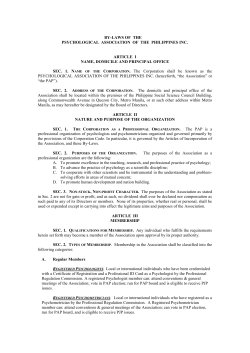 comparison of the existing provisions of the by-laws
