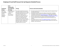 Employee ID and Staff Account Set Up Requests