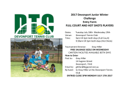 2017 Devonport Junior Winter Challenge