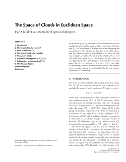 The Space of Clouds in Euclidean Space