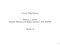 Linear Regression - Duke Statistical