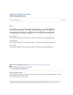 Southern pine beetle infestation probability mapping using weights