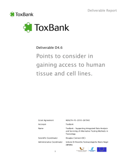 Points to consider in gaining access to human tissue and