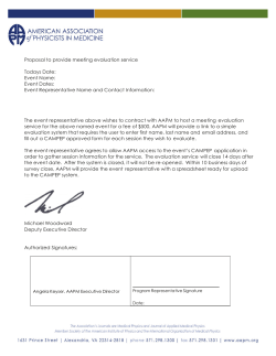 Proposal to provide meeting evaluation service Todays Date: Event