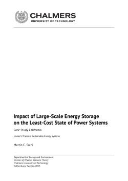 Impact of Large-Scale Energy Storage on the Least