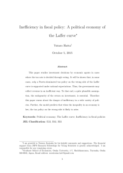Inefficiency in fiscal policy: A political economy of the Laffer curve