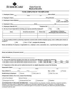 Medical Claim Form