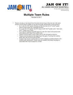 Multiple Team Rules - Hawaii Pacific Rim Championships