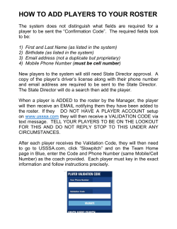 Adding Players to Roster