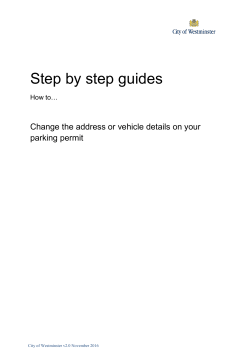 Step by step guides - Westminster City Council