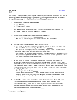 FEIS tutorial - USDA Forest Service