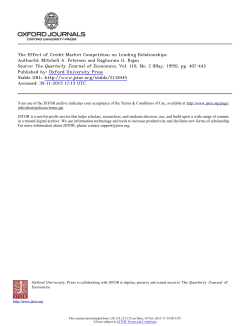 The Effect of Credit Market Competition on Lending Relationships