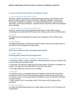 A. Soccer General Information and Regular Season