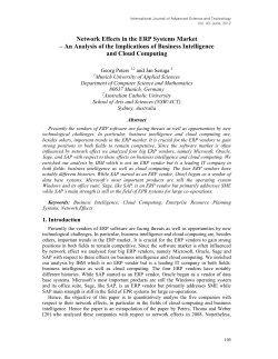 Network Effects in the ERP Systems Market