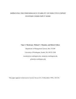 improving the performance stability of inductive expert systems