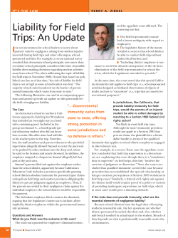 Liability for Field Trips: An Update