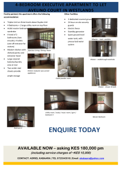 EXECUTIVE APARTMENT TO LET