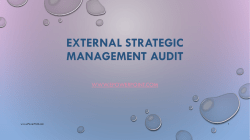External Strategic Management Audit