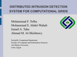 distributed intrusion detection system for computational grids