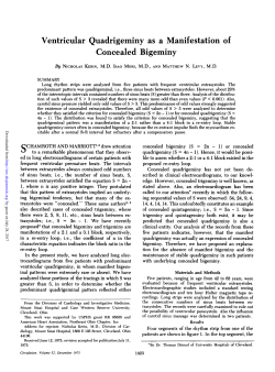 Ventricular Quadrigeminy as a Manifestation of